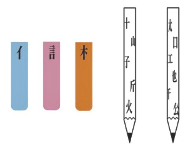 受賞作品である鉛筆とキャップの例2